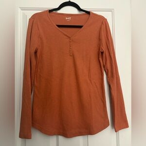 EUC Duluth Trading Co Women's Rust Long Sleeve Top Size S